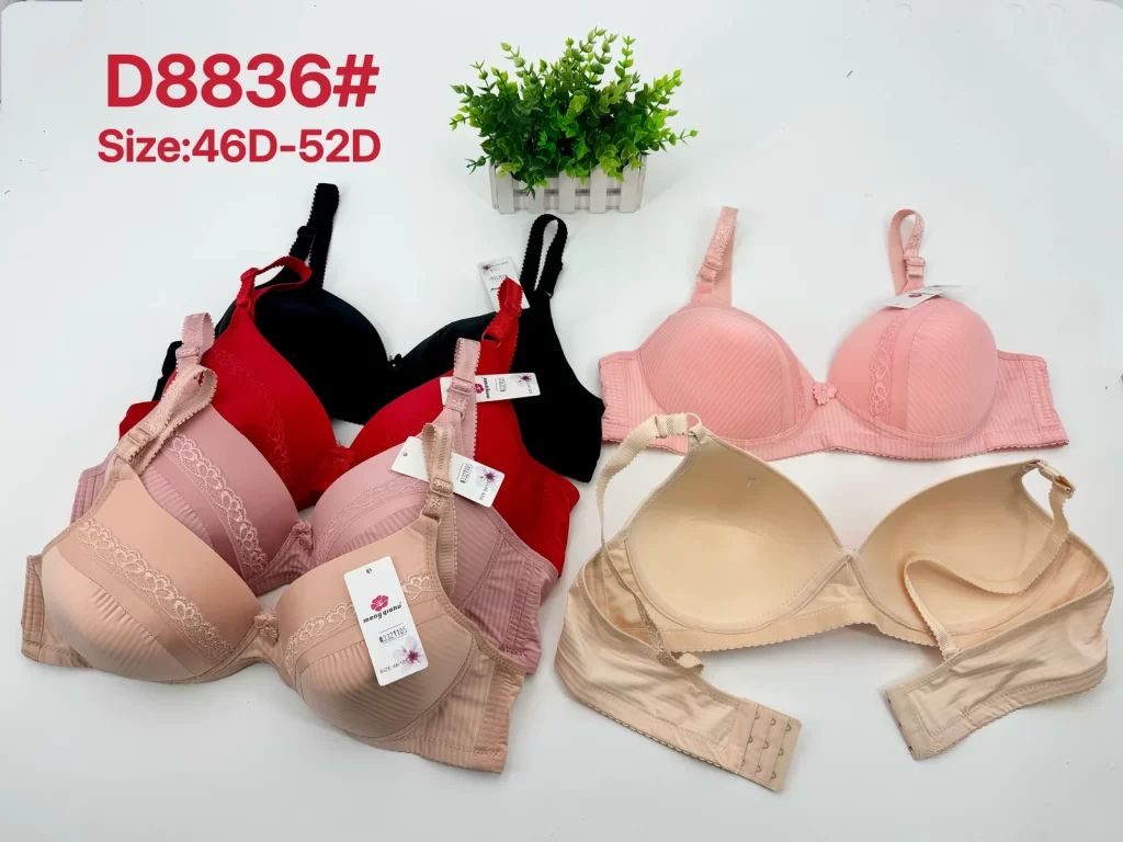 Wholesale Plus Size Lace Trim Bra D Cup (D8836) - China lingerie manufacturer & supplier
