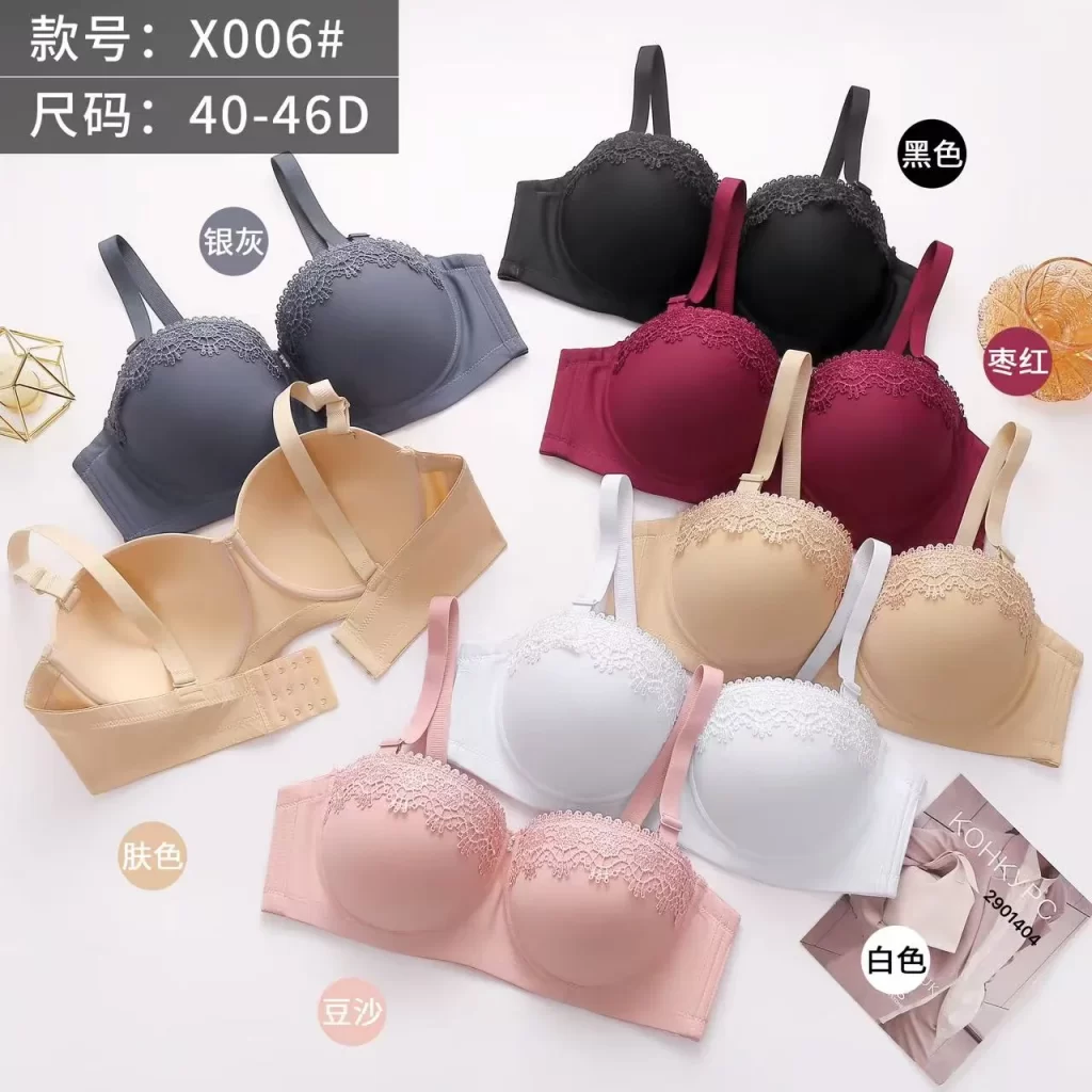 Wholesale Plus Size Lace Trim Bra D Cup (X006) - China lingerie manufacturer & supplier