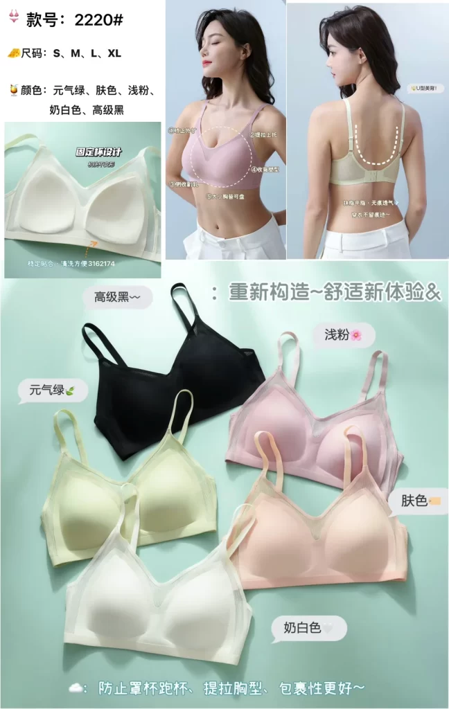Wholesale Seamless Lace Trim Bra (2220) - China lingerie manufacturer & supplier