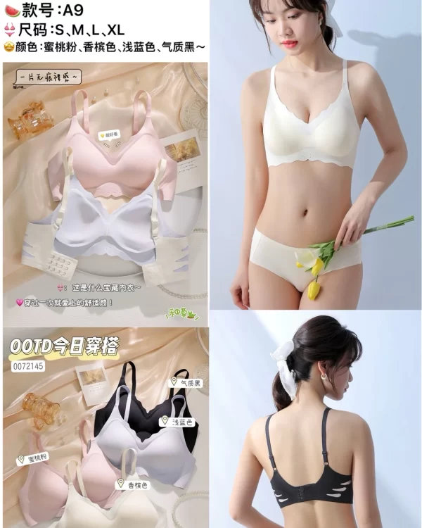 Wholesale Seamless bra model A9 无痕三排扣 from factory 007 - China lingerie manufacturer & supplier
