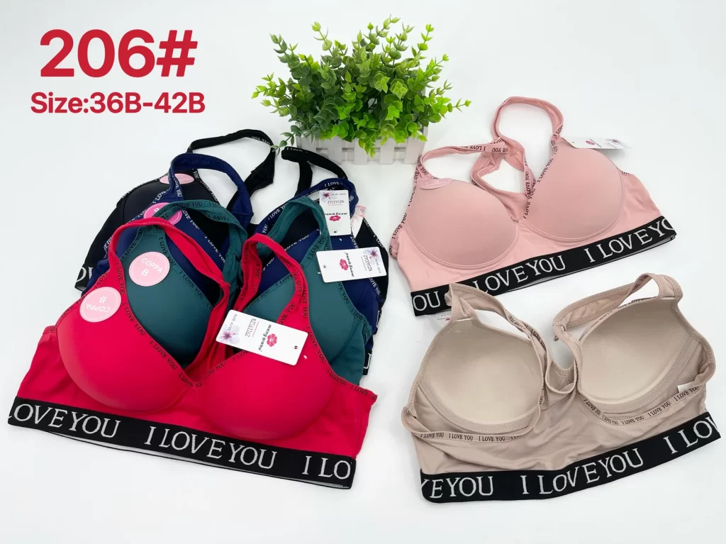 Wholesale Sports bra B cup model 206 from factory 256 - China lingerie manufacturer & supplier